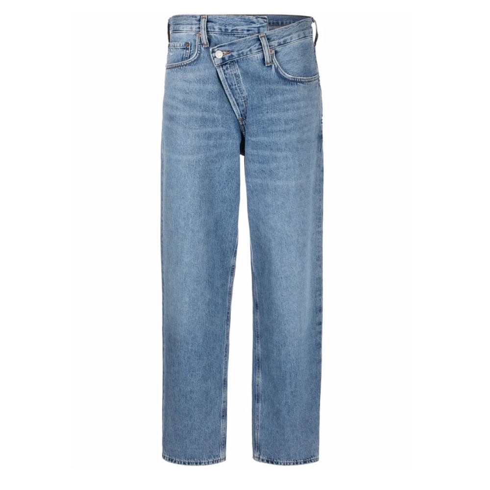 AGOLDE criss cross straight leg jeans
